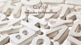  Presentation with white letters - Presentation theme featuring random-white-english-letters-close background and a lemonade colored foreground