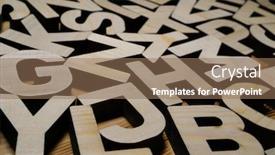  Presentation with letters - Slide deck enhanced with random-wooden-block-letters-lying background and a coral colored foreground