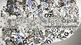  Presentation with random words - Amazing slide set having random words and letters magaazine backdrop and a light gray colored foreground