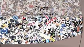  Presentation with random words - Presentation design consisting of random words and letters magaazine background and a light gray colored foreground