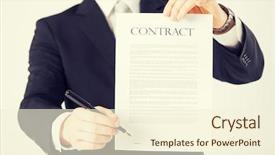  Presentation with holding hands - Presentation theme consisting of picture of man hands holding background and a cream colored foreground