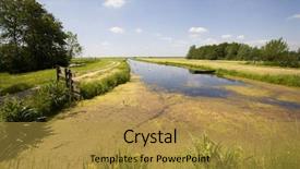  Presentation with dutch - Beautiful PPT theme featuring randstad - dutch landscape backdrop and a  colored foreground