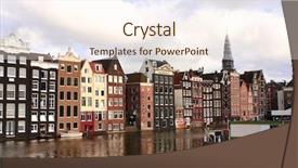  Presentation with old house - PPT layouts with randstad - old house in damrak district background and a cream colored foreground