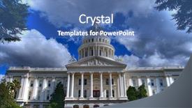  Presentation with sky blue - Audience pleasing slides consisting of range image of the california backdrop and a ocean colored foreground