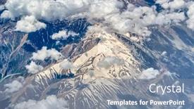  Presentation with mountains - Presentation design enhanced with range-of-mountains-with-snowy background and a gray colored foreground
