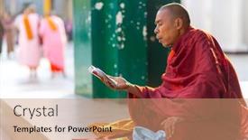  Presentation with shwedagon - Colorful theme enhanced with rangoon-myanmar-january-18-2017 backdrop and a coral colored foreground