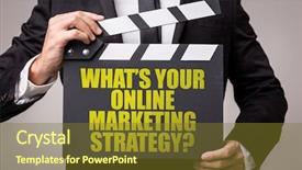  Presentation with marketing strategy - Theme enhanced with ranking - whats your online marketing strategy background and a tawny brown colored foreground