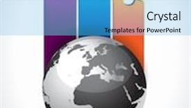  Presentation with global - Slide set featuring papers tag for global classification background and a cyan colored foreground