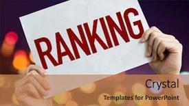  Presentation with light golden lights - Presentation theme with ranking placard with night lights background and a coral colored foreground