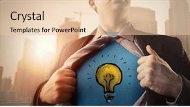  Presentation with ideas - Slide set featuring ransom - enlightened ideas background and a lemonade colored foreground