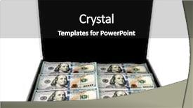  Presentation with suitcase - Theme with ransom - suitcase of money with hundred background and a black colored foreground