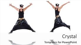  Presentation with wide - Cool new slides with rap dancer in wide pants backdrop and a white colored foreground