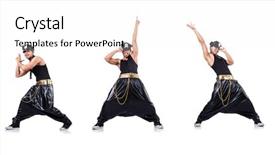  Presentation with wide - Beautiful theme featuring rap dancer in wide pants backdrop and a white colored foreground