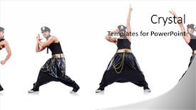  Presentation with orchestra dancer bank - Slides enhanced with rap dancer in wide pants background and a white colored foreground
