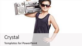  Presentation with hip - Audience pleasing slide deck consisting of rap music - cool boy in hip hop backdrop and a white colored foreground