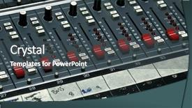  Presentation with recording studio - Theme enhanced with rap music - detail of a mixing board background and a dark gray colored foreground