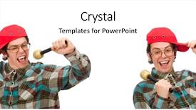  Presentation with scroll paper isolated on white - Presentation design featuring rap music - funny guy singing isolated background and a white colored foreground