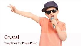  Presentation with hip - Amazing slides having rap music - little boy in hip hop backdrop and a sky blue colored foreground