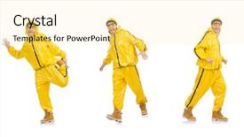  Presentation with yellow - Beautiful PPT theme featuring rap music - modern dancer in yellow dress backdrop and a blonde colored foreground