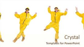  Presentation with modern eye glasses on yellow - Amazing PPT theme having rap music - modern dancer in yellow dress backdrop and a cream colored foreground