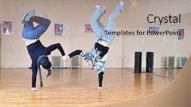  Presentation with break dance - Cool new presentation with rap music - young man performing break dance backdrop and a light gray colored foreground
