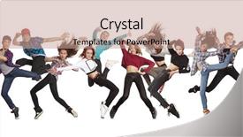  Presentation with dancing - Colorful presentation enhanced with rap music - young modern dancing group practice backdrop and a coral colored foreground