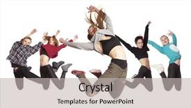  Presentation with concert symphony woman dancing in grass - Audience pleasing slide set consisting of rap music - young modern dancing woman group backdrop and a light gray colored foreground
