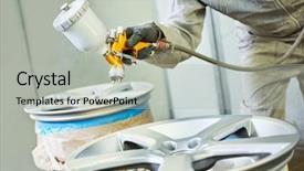  Presentation with alloy - Audience pleasing slides consisting of rapair - automobile disc restoring painter painting backdrop and a light gray colored foreground