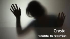  Presentation with figure enlightenment - Audience pleasing slide set consisting of rape - shadowy figure behind glass backdrop and a dark gray colored foreground