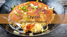  Presentation with traditional food romanian - Cool new PPT theme with rape - traditional swiss hash browns backdrop and a gold colored foreground