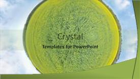  Presentation with carbon footprint - Slide deck featuring rape-field-as-360-degree background and a yellow colored foreground