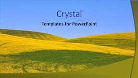  Presentation with rapeseed - Audience pleasing theme consisting of rapeseed-fields-in-palouse-washington backdrop and a light blue colored foreground