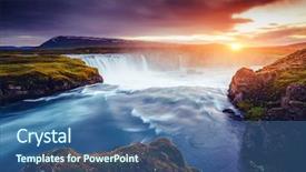  Presentation with water flow - PPT layouts enhanced with rapid flow of water powerful background and a ocean colored foreground