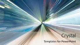  Presentation with explosion - Theme consisting of rapid motion of train background and a lemonade colored foreground