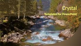  Presentation with mountain stream - Audience pleasing slide set consisting of rapid mountain stream of coniferous forests pastoral in the alpine mountain valley in austria cascades of cold water at the source of the famous krimml waterfalls backdrop and a tawny brown colored foreground