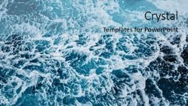  Presentation with ship storm - PPT theme featuring rapid sea while sailing ship background and a light blue colored foreground