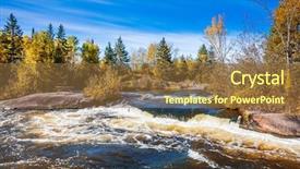  Presentation with heritage tourism - Cool new slides with rapids on the smooth stones backdrop and a tawny brown colored foreground