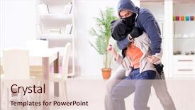  Presentation with man joined woman - PPT theme consisting of rapists - armed man assaulting young woman background and a  colored foreground