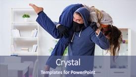  Presentation with young man and a woman - Amazing PPT layouts having rapists - armed man assaulting young woman backdrop and a  colored foreground