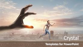  Presentation with young woman diagnosis of sti - Cool new presentation theme with rapists - young woman in casual escaping backdrop and a coral colored foreground