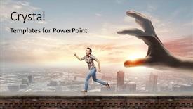  Presentation with health woman running female runner - Beautiful slides featuring rapists - young woman in casual running backdrop and a light gray colored foreground