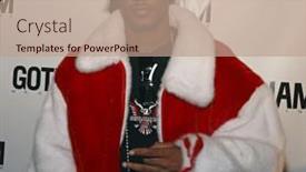  Presentation with annual gala - Slides having rapper-cam-ron-at-gotham background and a coral colored foreground