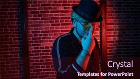  Presentation with black youth - Slide set featuring rapper-guy-in-a-nightclub background and a wine colored foreground