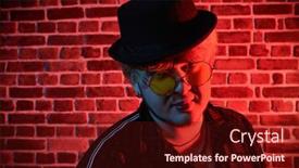  Presentation with black youth - Slides having rapper-guy-in-a-nightclub background and a wine colored foreground