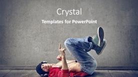  Presentation with rapper - Presentation with rapper lying on the floor background and a gray colored foreground