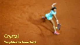  Presentation with tennis - Presentation with raquet - blurred background of female tennis background and a  colored foreground