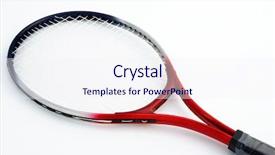  Presentation with tennis - Theme having raquet - it is a racket background and a sky blue colored foreground
