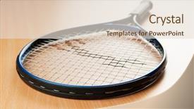  Presentation with tennis - Audience pleasing slide set consisting of raquet - tennis concept with balls backdrop and a lemonade colored foreground