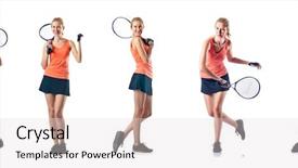  Presentation with young children playing multicultural - Beautiful PPT layouts featuring raquet - young woman playing tennis isolated backdrop and a lemonade colored foreground