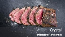  Presentation with wagyu - Amazing slide set having rare - barbecue dry aged caveman wagyu backdrop and a dark gray colored foreground